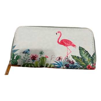 Flamingo print wallet