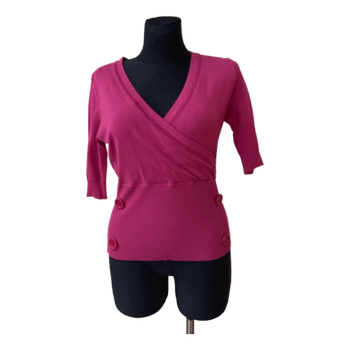 Pink wrap sweater
