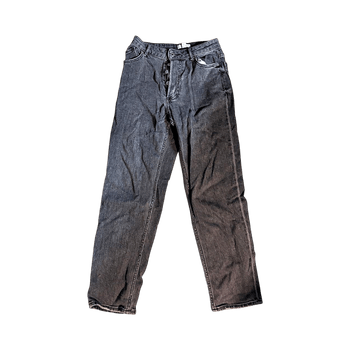 Grey high-waisted jeans