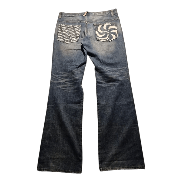 RARE 2000s Japanese brand "Banana Eleven" whiskered denim jeans
