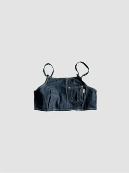 Dark denim crop top
