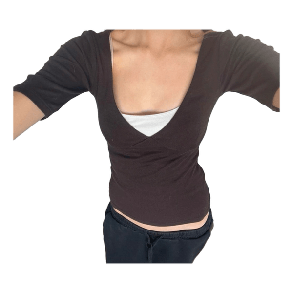 Brun top fra Zara