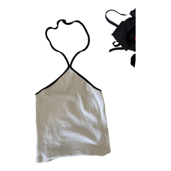 Hvid halterneck top