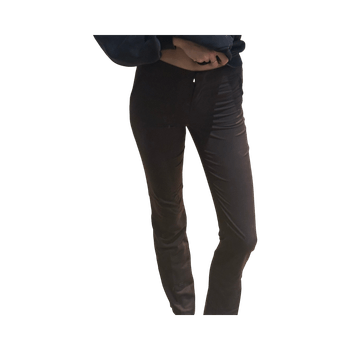 Brown straight trousers