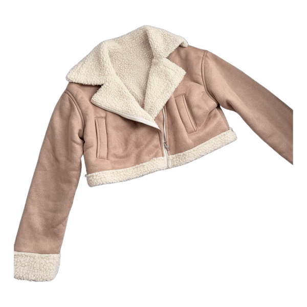 Beige faux shearling jacket Size XS