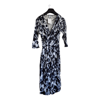 Black patterned midi dress