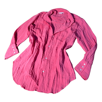 Pink crinkled blouse