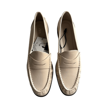 Zara real leather loafers