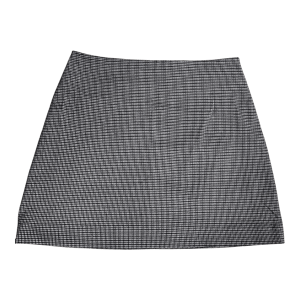 Grey checkered mini skirt