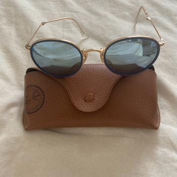Ray-Ban foldable round metal sunglasses