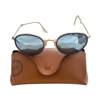 Ray-Ban foldable round metal sunglasses