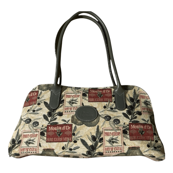 Tapestry olive pattern handbag