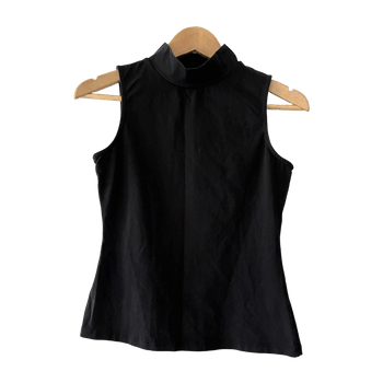 Sleeveless mock neck top