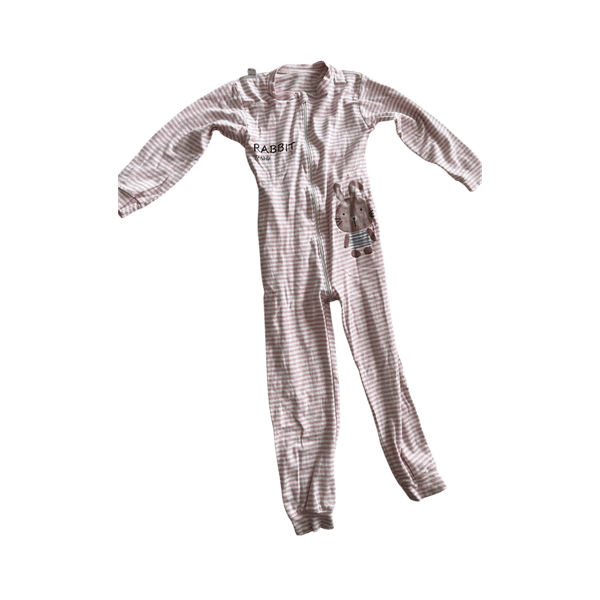 Pink striped kid sleepsuit