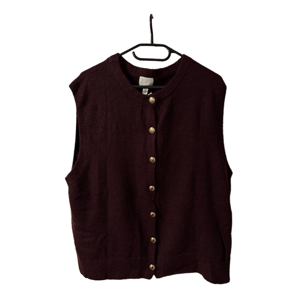 Burgundy knitted vest