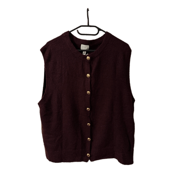 Burgundy knitted vest