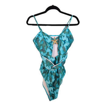 Blue patterned beach dress