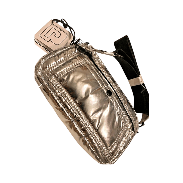 Paco Rabanne Hopea pinnattu olkalaukku