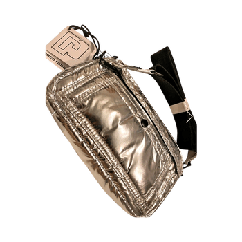 Paco Rabanne Hopea pinnattu olkalaukku