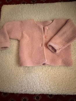 Pink knitted cardigan
