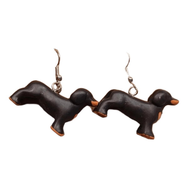 Dachshund dog earrings