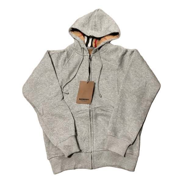 Burberry grey zip hoodie
