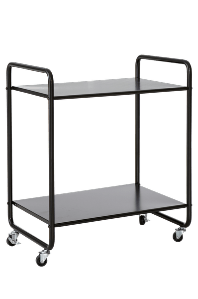 Black shelf unit