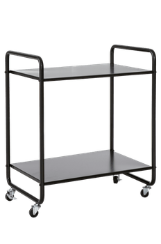 Black shelf unit