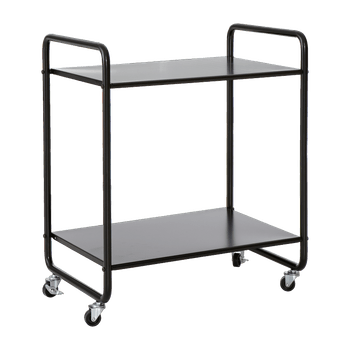 Black shelf unit