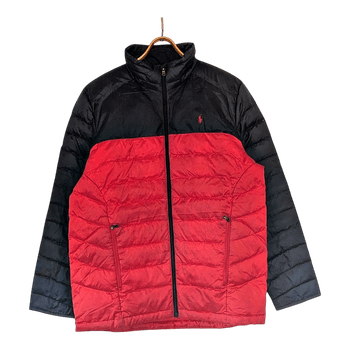 🧥 Polo Ralph Lauren Down Puffer Jacket – Red/Black (Size XL / Fits M)