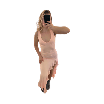 Vaaleanpunainen maksimekko