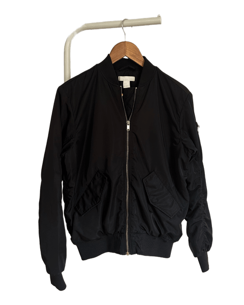 Black H&M bomber jacket
