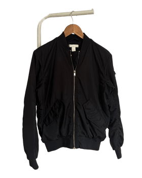 Black H&M bomber jacket