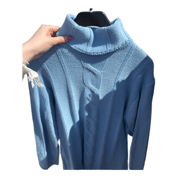 Light blue turtleneck sweater