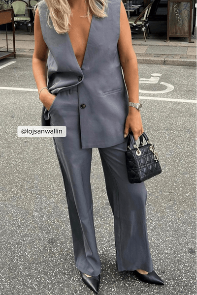 Long blazer vest set