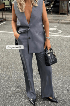 Long blazer vest set