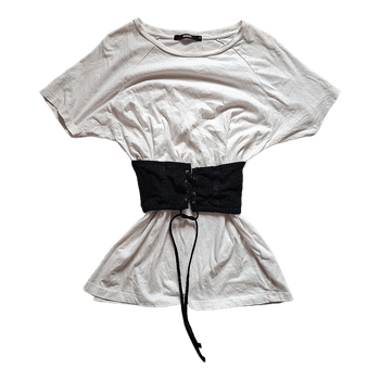 White t-shirt with corset
