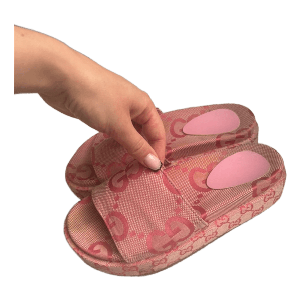 Pink platform sandaler