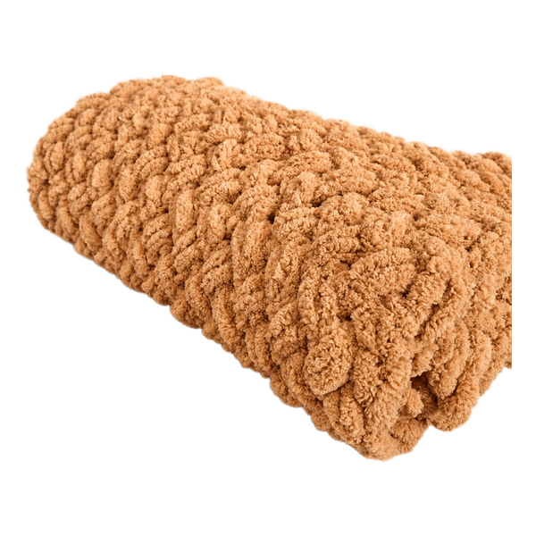 Karamelės spalvos puffy pledukas