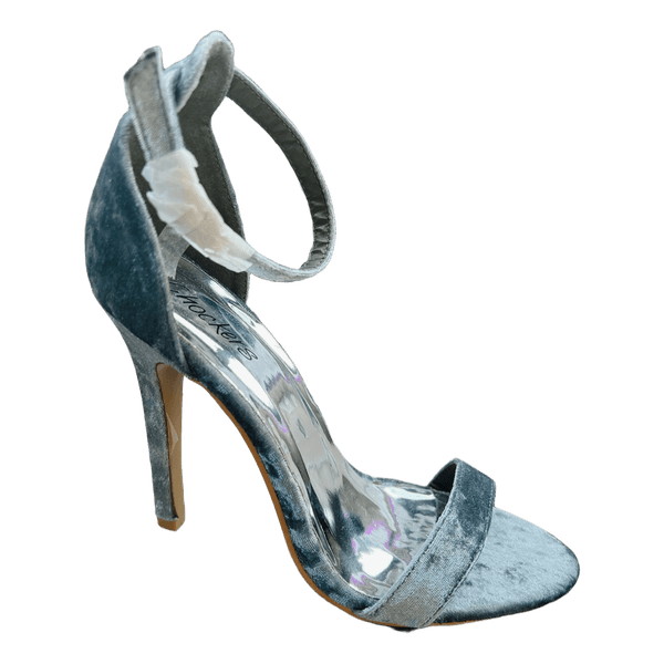Blue velvet high heels , new , 39