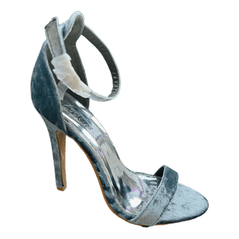 Blue velvet high heels , new , 39
