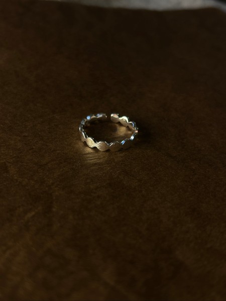 Silver tone adjustable ring