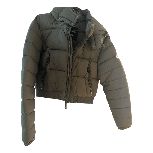 Green puffer jacket