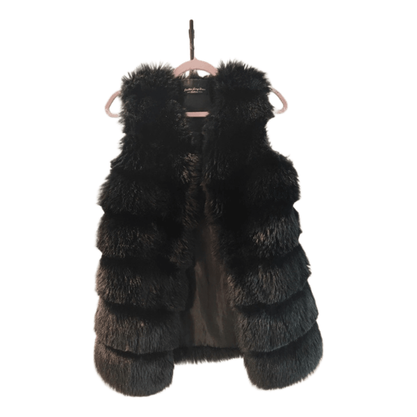 🖤 Black faux fur vest | JiaHui JingDian Fashion | Size M | Very good condition