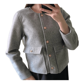 Grey felt buttoned jacket
