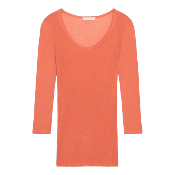 Orange langærmet top