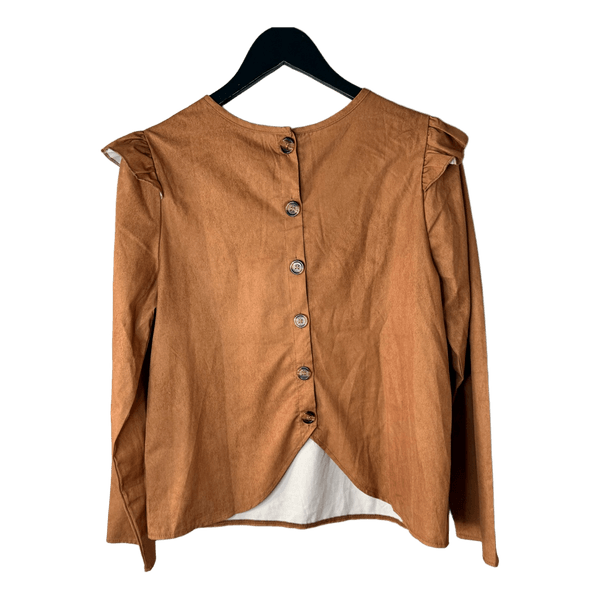 Brown buttoned blouse