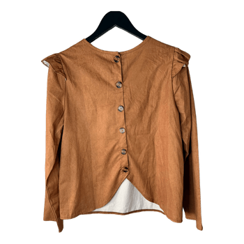 Brown buttoned blouse
