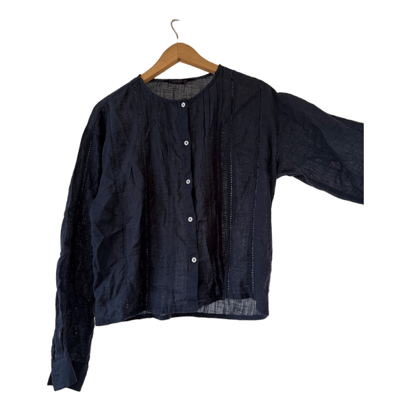 Mørkeblå Stradivarius bluse
