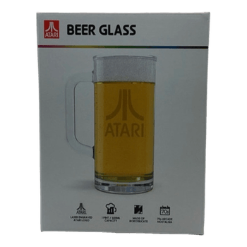 Atari branded beer glass